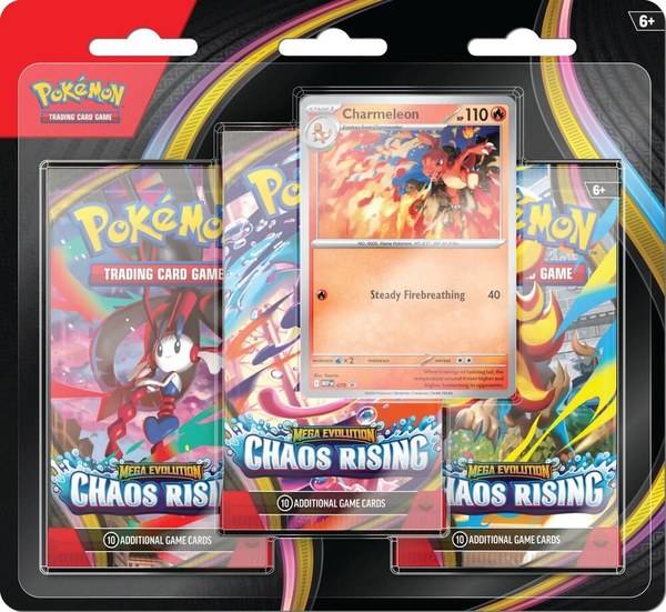 Pokemon Chaos Rising 3 Pack Blister [Charmeleon] Factory Sealed