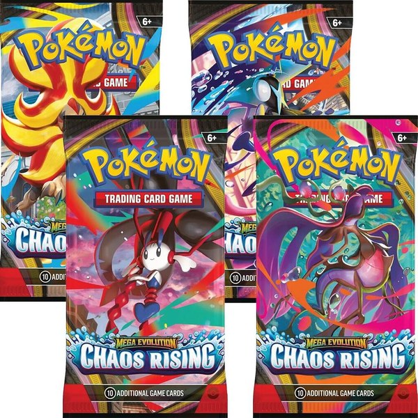 Pokemon Chaos Rising Booster Pack Art Bundle [Set of 4] Factory Sealed
