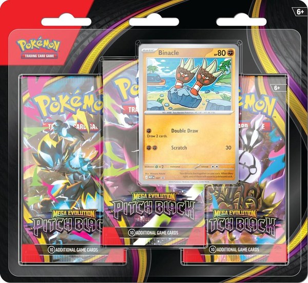 Pokemon Pitch Black 3 Pack Blister [Binacle] Factory Sealed
