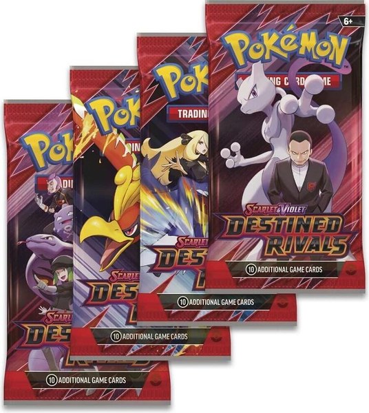 Pokemon Destined Rivals Booster Pack Art Bundle [Set of 4] Factory Sealed