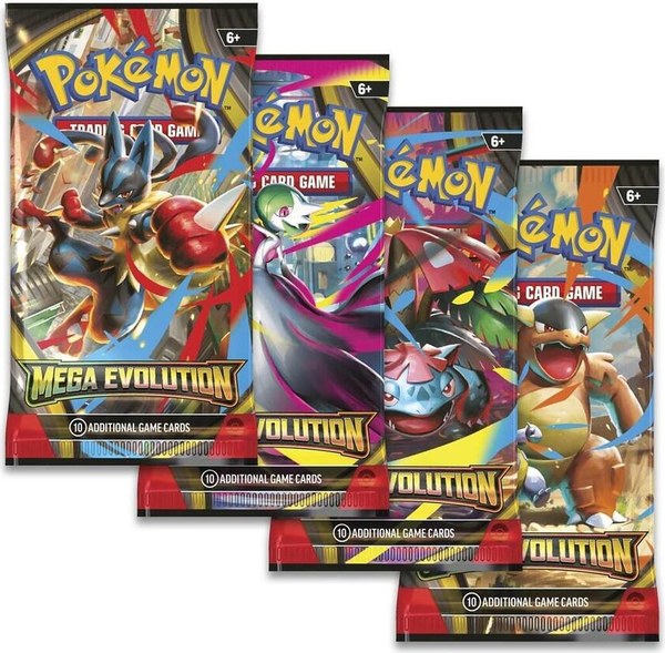 Pokemon Mega Evolution Booster Pack Art Bundle [Set of 4] Factory Sealed